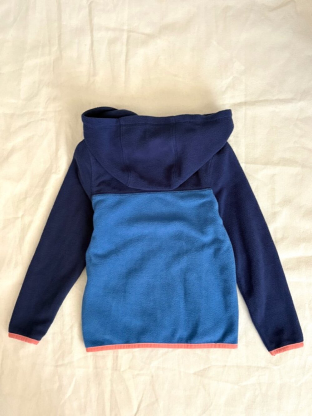 4/$29 Lands End Kids fleece jacket size 5 Navy/Blue Print full zip hoodie - Picture 9 of 9